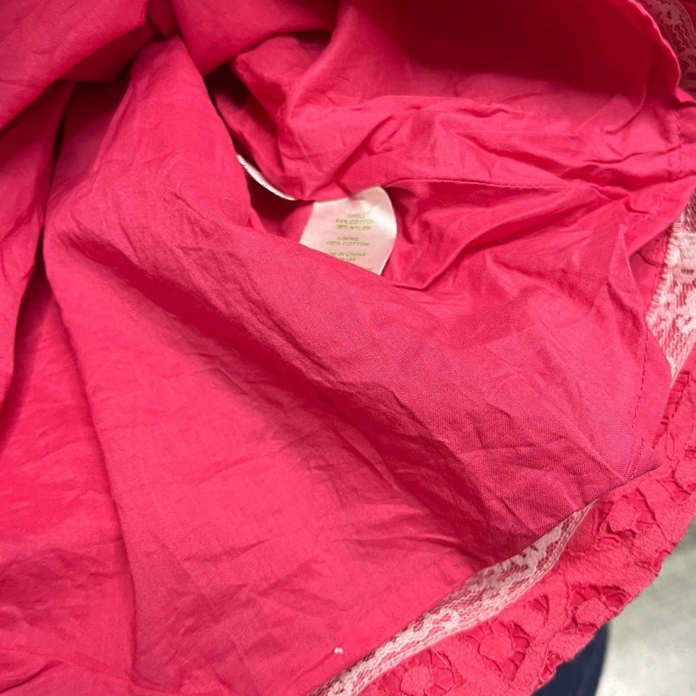 Lilly Pulitzer karina Eyelet Pink Lace Bow Mini Dress Size 4 Barbiecore Coastal - Picture 5 of 9